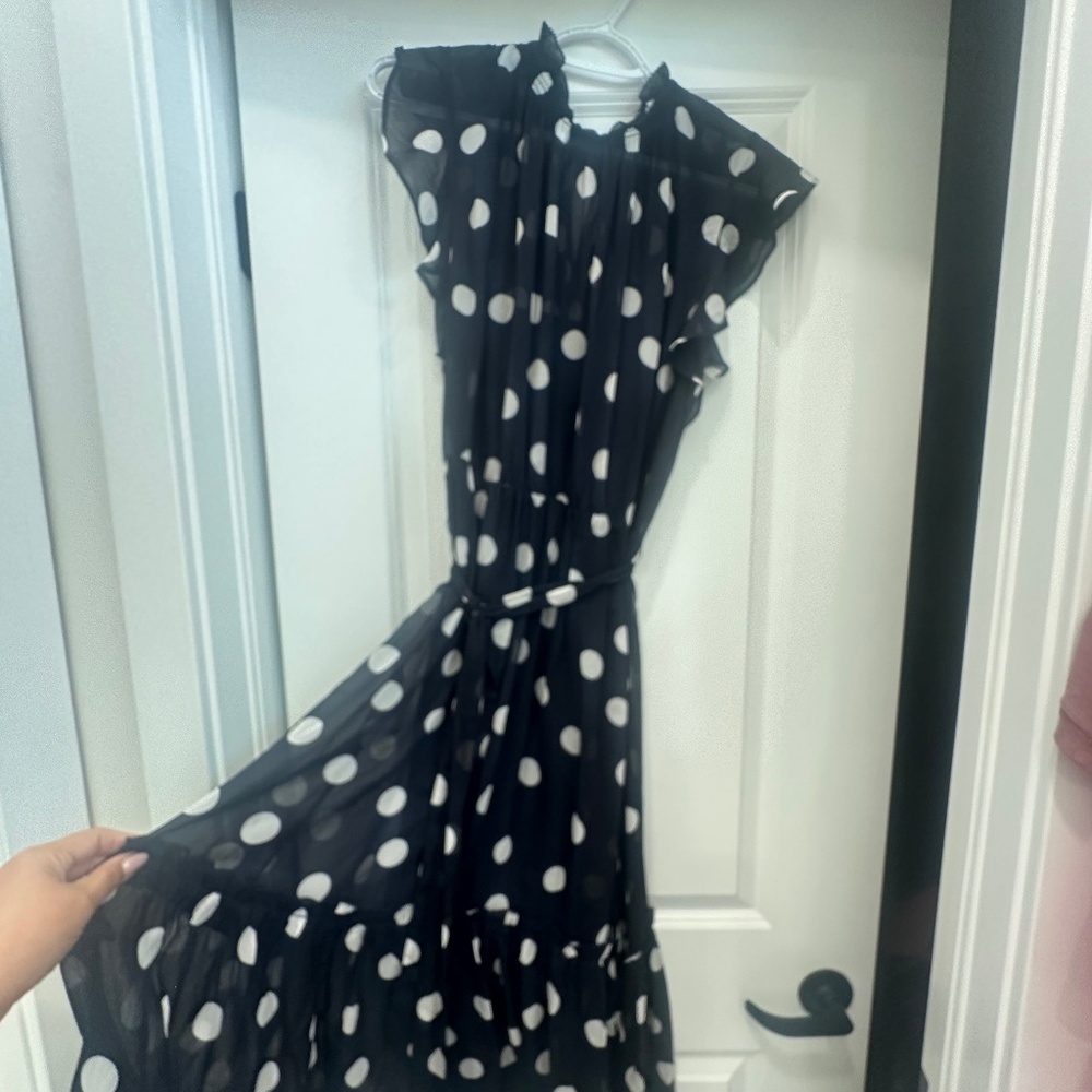 Tall polka dot sheer dress